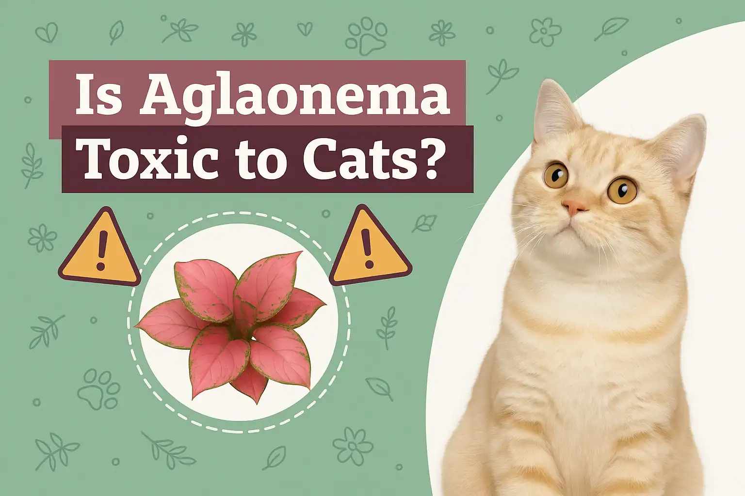 Aglaonema Toxic to Cats
