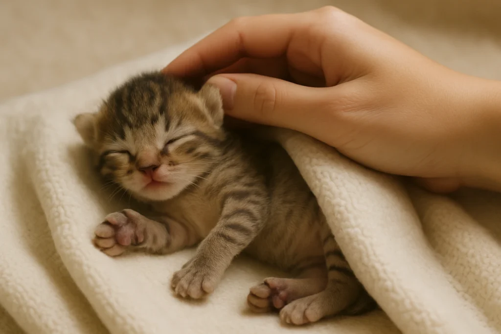 kitten umbilical cord
