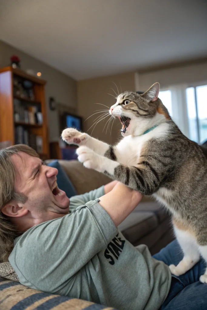 why does my cat attack me